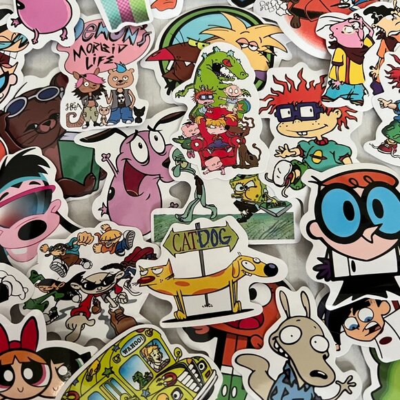 Retro 70's, 80's, 90's Large Cartoon Character Stickers (25 pc) SO‎ CUTE & FUN! - Picture 3 of 7